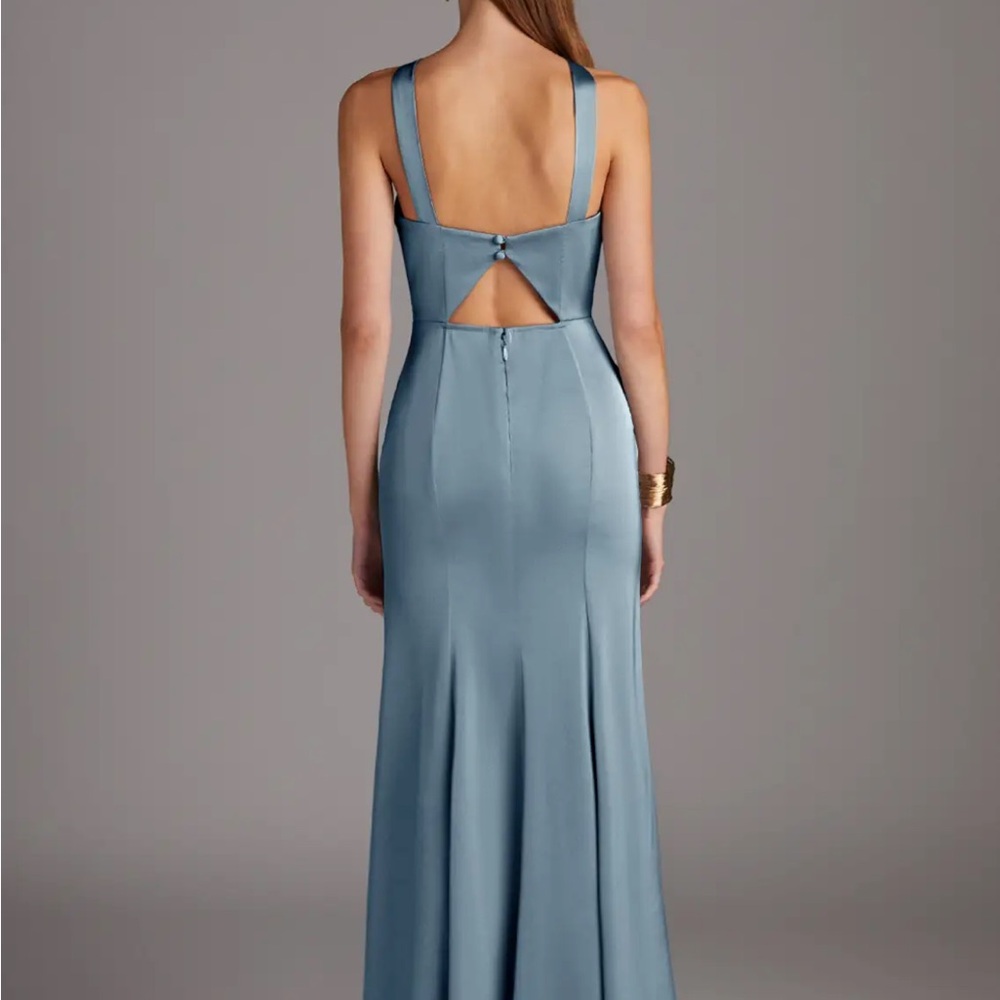 azazie clove stretch satin dress Azazie Clove Stretch Satin Dress Ready to Ship Agave Stretch Satin Bridesmaid Dresses